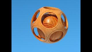 Woodturning - Captive ball in sphere