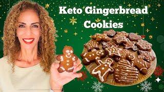 Merry Keto Gingerbread Cookies - Only 1g Net Carbs Each!