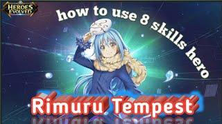 HEROES EVOLVED- Rimuru Tempest- 8 skills hero gameplay- Tensei Shitara Suraimu Datta Ken