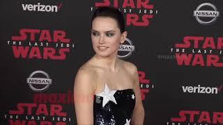 Daisy Ridley 'Star Wars  The Last Jedi' World Premiere Red Carpet