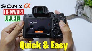 Firmware update on any Sony Alpha Cameras in 2020 | update firmware Sony a7iii | Easy & Safe method