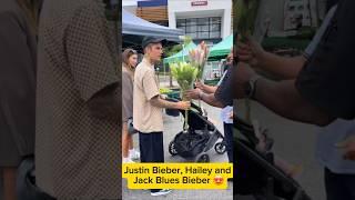 Justin Bieber and Hailey outdoors with their son Jack Blues Bieber  #justinbieber #hailey #shorts