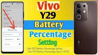 How To Vivo Y29 Battery Percentage Setting || Vivo Y29 Battery Percentage Show || 2025