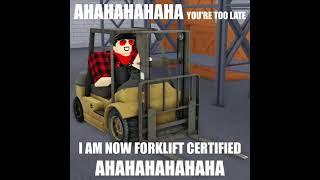 Bew is forklift certified