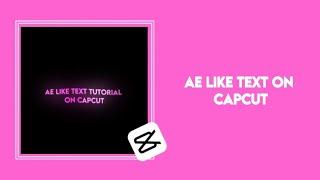 After Effects Text on Capcut Tutorial