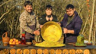 Azerbaijani Chicken Rice Pilaf Recipe: Village Cooking in Nature | Authentic Azerbaijani Cooking