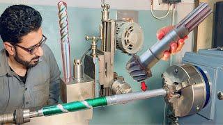 Making a powerful drill pinion which is an amazing process on a hard metal drill bit lathe machine