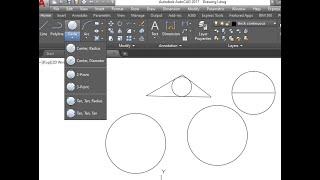 How to draw circle in AutoCad
