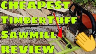 TimberTuff 'Saw Guide' Sawmill Review - Cutting my first Beam