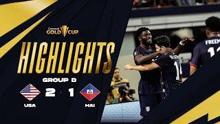 United States 2-1 Haiti | Gold Cup 2025 | Group Stage