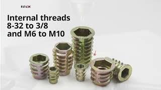 E-Z LOK Threaded Inserts for Wood