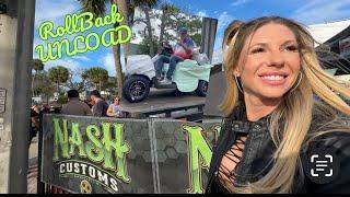 Unloading Your Semi Trailer with a Roll back Tow Truck !! Daytona Bike Week 2025 Florida