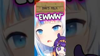 Gura Accidentally Drinks Ina's Milk.. #hololive #hololiveenglish #vtuber