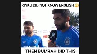 Rinku did not known English, Bumrah played role of translator