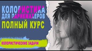 Урок 3. Полный курс по колористике. Обучение парикмахеров. Колористическая задача. Фон осветления.