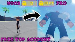 Free 10T Account Muscle Legends - Being a Noob and then a Pro Without Robux - (10T Strengt)