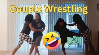 Funny Couple Wrestling|Lift & Carry Wrestling|Wife vs Husband