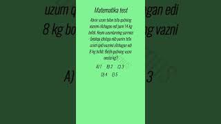 Qiziqarli savol || Prezident maktabi imtihon savoli #matematika