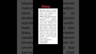 Fetva #shorts #keşfet #dinibilgiler #diyanet #fetvalar