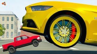 Beamng drive - Real Cars vs Toy Сars crashes #8