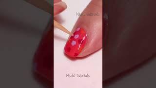 NO TOOLS Nail Art: Cute Small Flowers Quick Tutorial #shorts