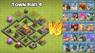 All Temporary Troops vs Town Hall 4! - Clash of Clans