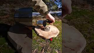 Camping candle made of paraffin and cardboard and oil  350 ml of water boils in 8 minutes #shorts