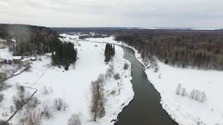 Река Иж (Болтачево, Завьяловский р-он, Удмуртия). Аэросъемка с квадрокоптера DJI Phantom 3 Advanced