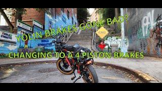 REAR BRAKES GONE BAD ?  BRAKES CHANGE FOR THE YOLIN