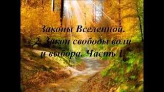 Законы Вселенной. Закон свободы воли и выбора. Часть 1.