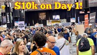 I SPENT $10,000 ON MY 1st DAY AT THE NATIONAL!  BIG PC CARD PICK UP!