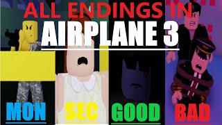 Airplane 3 (Story) - All Endings - Roblox (Secret Games)