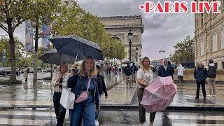 [PARIS LIVE] Bonjour Paris Rainy Day in Champs Élysées Walk Live Streaming 25/September/2024