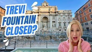 What's going on at the Trevi Fountain in Rome?