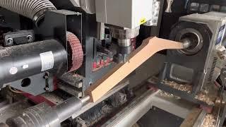 Chair back legs cutting by Cosen cnc 4 axis woodworking cnc machine