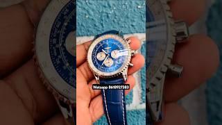 BREITLING WATCH MASTERPIECE WITH ALL CHRONOGRAPHS WORKING WITH BLUE COLOR LEATHER STRAPS #watch