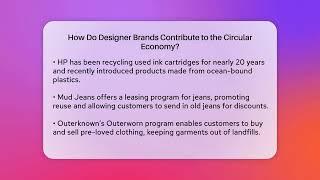 How Do Designer Brands Contribute to the Circular Economy? | Designer Brands Spotlight