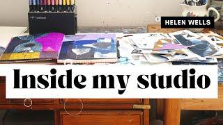 Come and have a peek inside my creative work space and art studio...