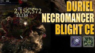 MELT Duriel Solo with Blight CE Necro | First SOLO Kill! | Season 2 | Diablo 4