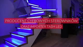 Oświetlenie schodowe led RGB RGBW animacje - Legionowo (spot reklamowy 1)