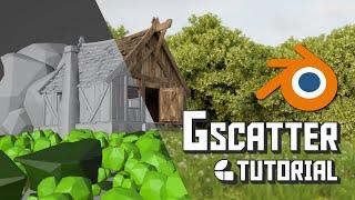 Blender Gscatter Overview - Environment Tutorial [#blender 3.2+] Free Add-on!