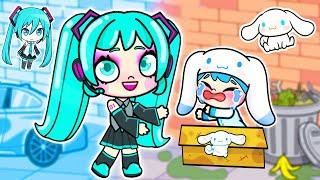 Cinnamoroll Was Adopted by Miku Sad Story | Avatar World | Toca Boca