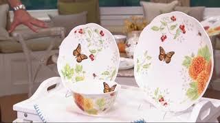 Lenox Butterfly Meadow 12pc Porcelain Dinnerware Set on QVC