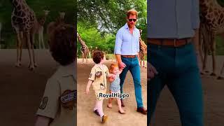 Prince Harry takes kids to the zoo #zoo #animal #animals #family #kids #princeharry #archie #lilibet