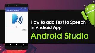 Android Studio Tutorial How to add Text to Speech in your Application