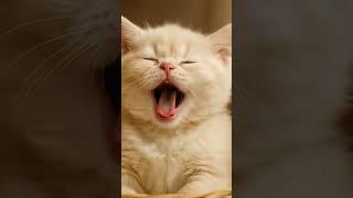 أكيت تثاؤب شفته بحياتي! مستحيل ما تعيده مرتين #cutecat#kitten