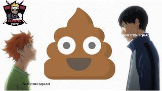 Kageyama And Hinata Argue About Poop And Crap | Haikyuu