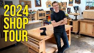 2024 Shop Tour - How to set up an inexpensive, efficient woodworking shop in a small space