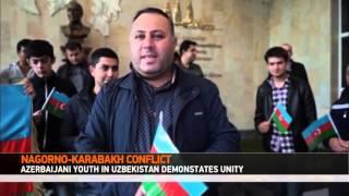 The Azerbaijani youth in Uzbekistan demonstrates solidarity