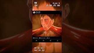 Moment When Eren Kill Colossal Titan  ( AOT Edits ) #attackontitanedit #shorts #erenyeager